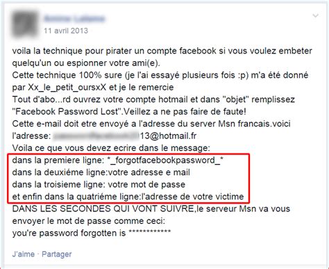 [ Attention - Méthode de piratage de compte facebook ]