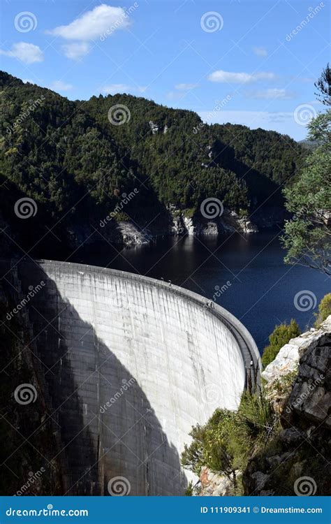 Gordon Dam Strathgordon Tasmania Australia Immagine Stock Immagine