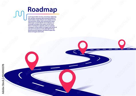 Roadmap Infographic With Milestones Business Concept For Project