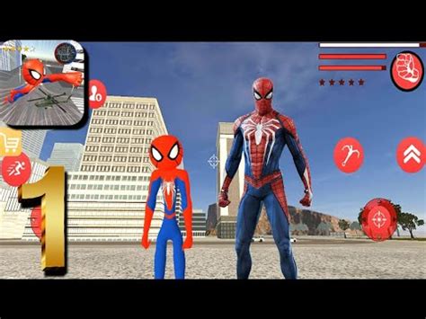 Amazing Spiderman Stickman Rope Hero Gangster Crime City 1 Android