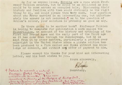 See J.R.R. Tolkien's Letter to Fan That Changed Hobbit Lore | TIME