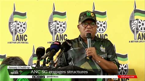 Anc Sg Fikile Mbalula Updates On January 8 Build Up Youtube