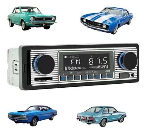 Radio Retrovintage Carro Antigo Bluetooth Usb Opala Fusca