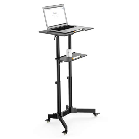 1home Steel Mobile Stand Up Desk Ajustable Laptop Workstation Muti ...