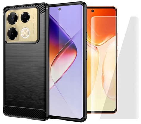 Etui Karbon Case SZKŁO UV do Infinix Note 40 Pro 4G Obudowa Plecki