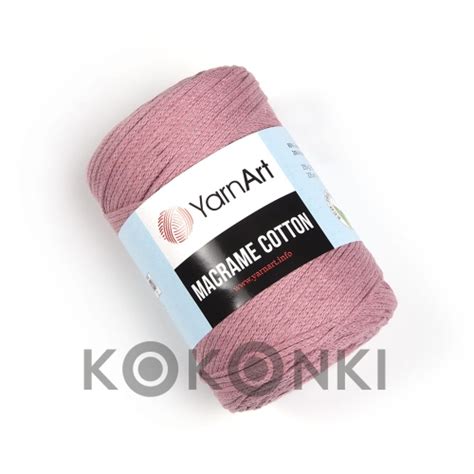 Sznurek Yarnart Macrame Cotton Mm Ciemny Wrzos Kokonki Motki Ombre