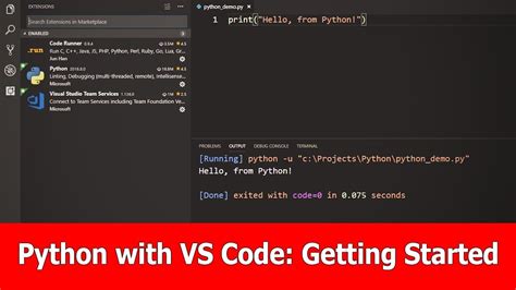 Python With VSCode Tutorial Getting Started YouTube