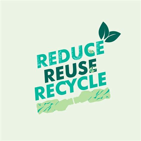 Premium Vector Go Green Reduce Reuse Recycle Design Tagline