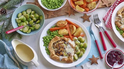 Budget vegetarian Christmas dinner recipe - BBC Food