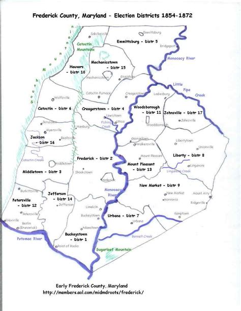 Map Of Frederick County Md Map Of New Hampshire