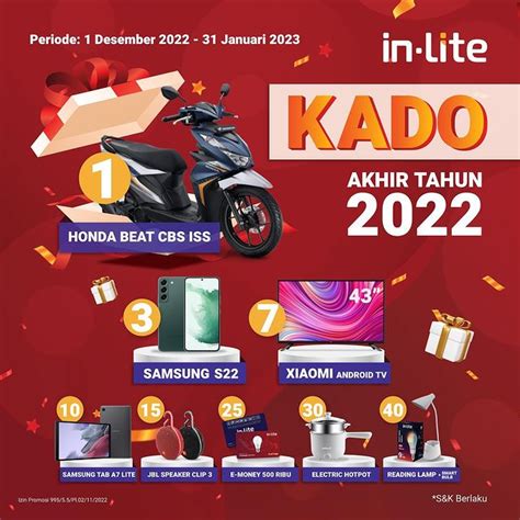 Undian In Lite Kado Akhir Tahun Berhadiah Utama Honda BeAT