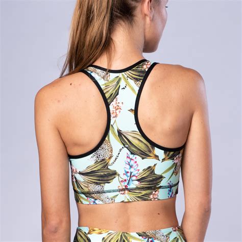 Flying Love Birds Africa Mint Racerback Sport BH Bikini Oberteil