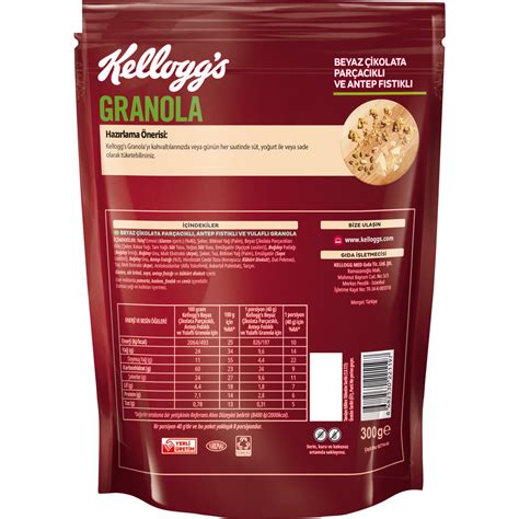 Kellogg S Granola Beyaz Ikolata Par Ac Kl Ve Antep Fiyat