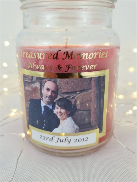 Personalised Yankee Candle Style Label Photo Christmas Wedding | Etsy