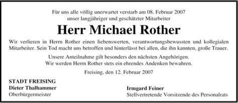 Traueranzeigen Von Michael Rother Trauer Merkur De