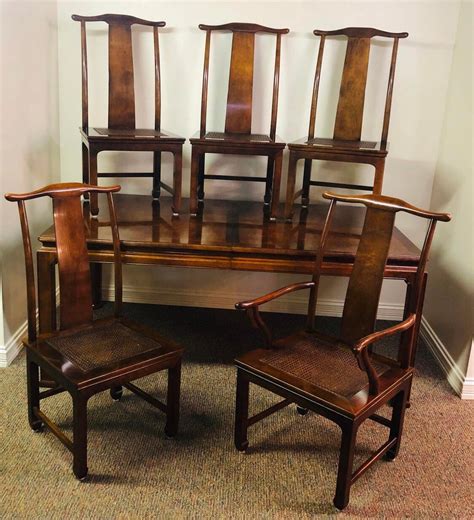 Vintage Henredon Folio Collection Dining Table And 5 Chairs Etsy