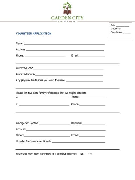 Fillable Online VOLUNTEER APPLICATION PACKET YMCA Of Greater Seattle