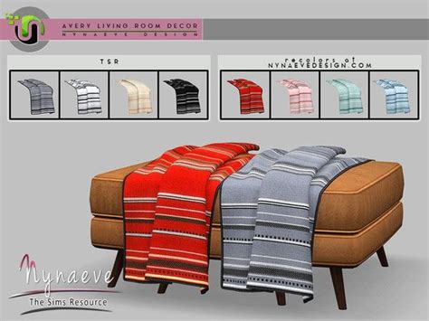 Nynaevedesign S Avery Throw Blanket V Sims Custom Content Sims