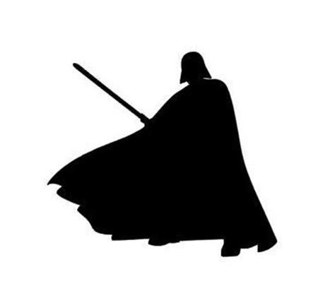 Star Wars Darth Vader Silhouette Vinyl Decal Black Red - Etsy