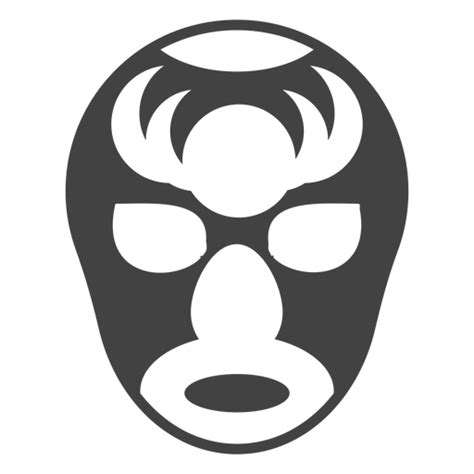 Design Png E Svg De Silhueta Detalhada Do Chifre Da Máscara De Luchador