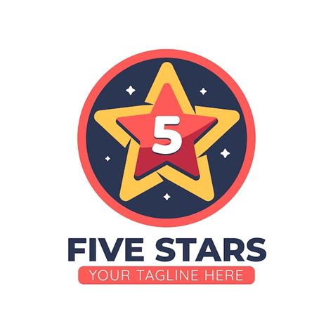 Free Vector | 5 star logo template design