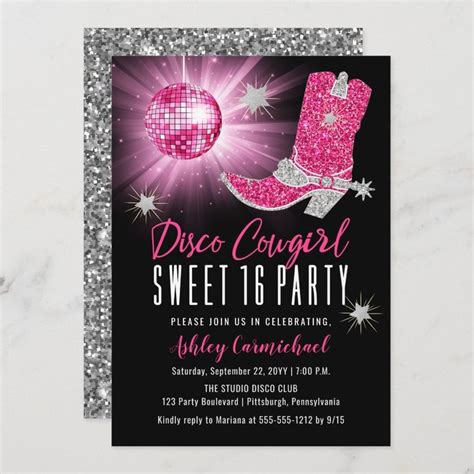 The Disco Cowgirl Bachelorette Party Is In Pink And Silver With Glitter