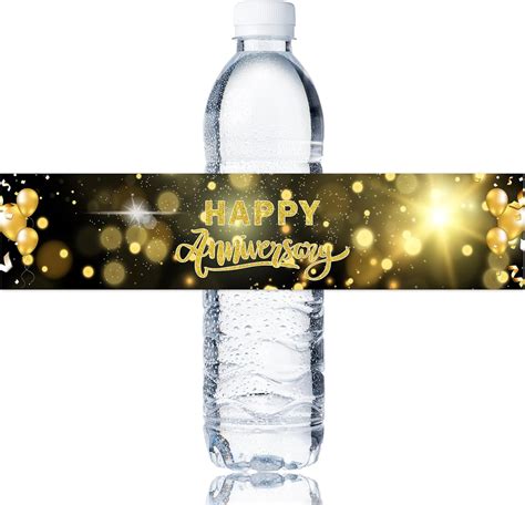 Maicaiffe Happy Anniversary Water Bottle Stickers Wedding Anniversary Party Water