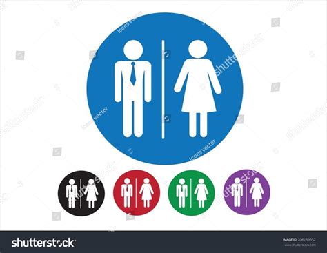 Pictogram Man Woman Sign Icons Toilet Sign Or Royalty Free Stock