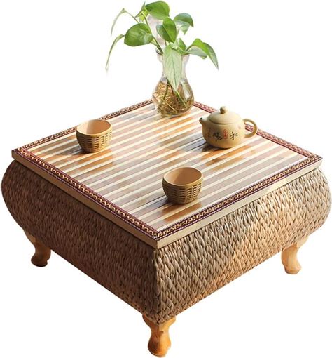 Tables Basse D Appoint En Bambou Th Zen Basses En Tatami De Rotin