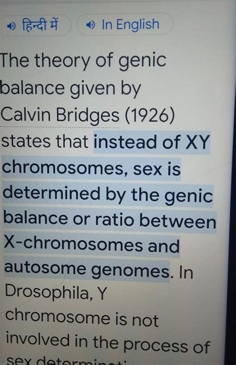 Describe The Genetic Balance Theory Of Sex Determination Brainly In