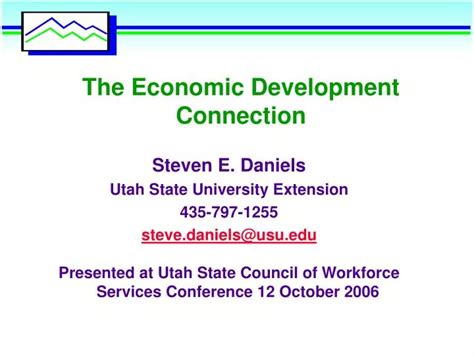 Ppt The Economic Development Connection Powerpoint Presentation Free