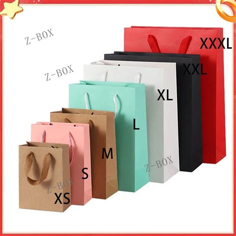 Kraft Paper Bag Plain Rope Handle Hand Bag Gift Bag Paperbag Per Pcs