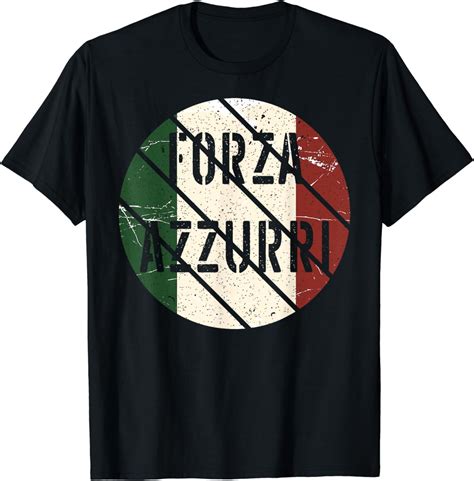 Forza Azzurri Soccer Italy Jersey Italia Flag Football T Shirt