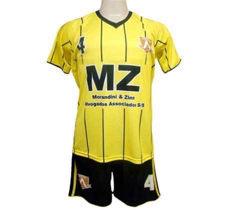 Uniforme De Futebol Amarelo Listrado E Preto Spenassatto Uniformes