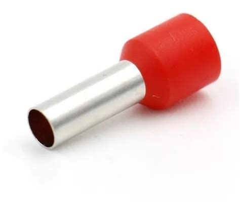 100x Terminal Tubular Ilhós Pré isolado 1mm Vermelho 100un Frete grátis