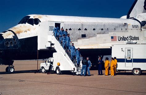 Space In Images 2010 10 Sts 61a Crew Leave The Shuttle After