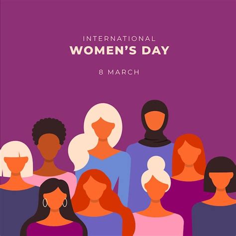 Free Vector Flat International Womens Day Illustration