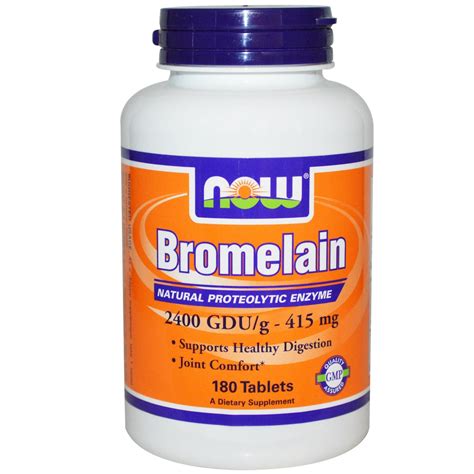 Bromelain 415mg 180 Tablets Now Foods Online Supplement Store
