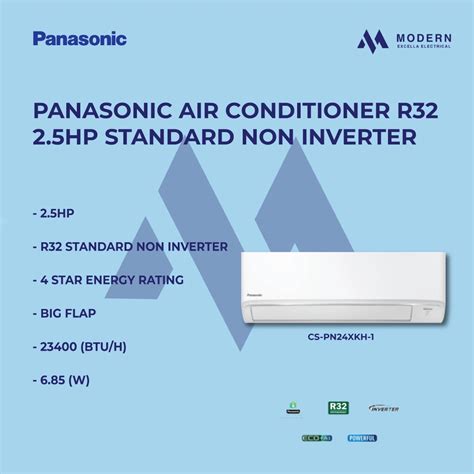 Panasonic Air Conditioner R32 25hp Standard Non Inverter Cs Pn24xkh 1