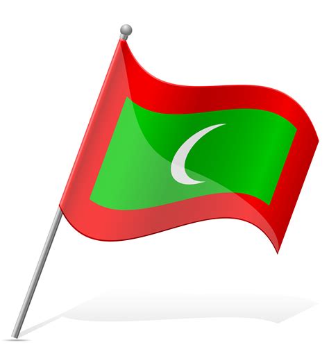 Flag Of Maldives Vector Illustration Vector Art At Vecteezy