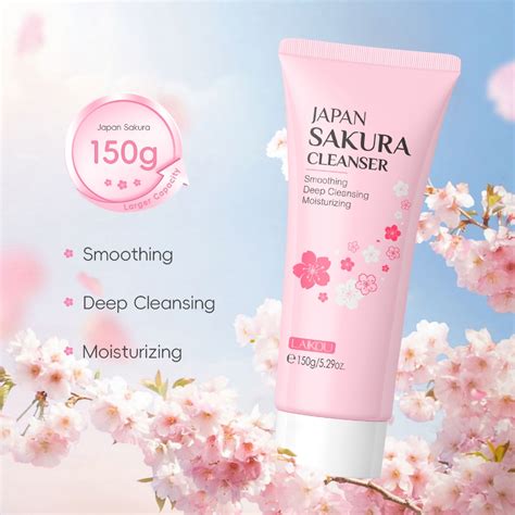 Laikou Japan Sakura Cleanser Oil Control Deep Cleansing Not Tight