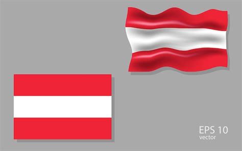 Premium Vector Vector Flag Of Austria Illustration