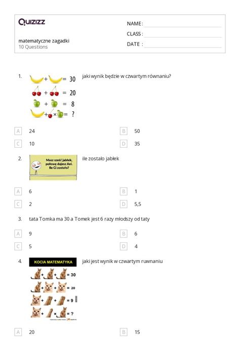 Ponad Grafy Matematyczne Arkuszy W Quizizz Darmowe I Do Druku