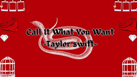 Taylor Swift Call It What You Want Lyrics Youtube