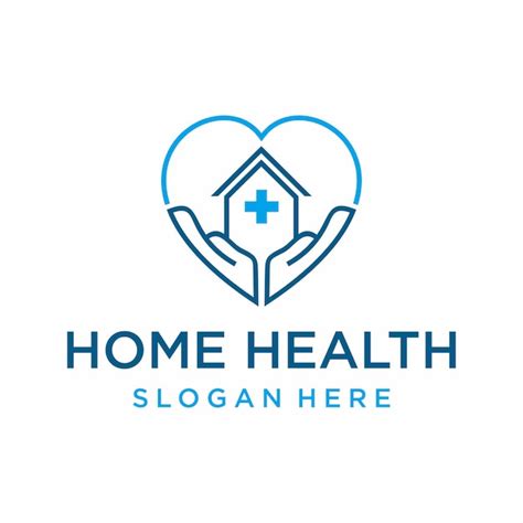 Plantilla De Logotipo De Salud En El Hogar Vector Premium