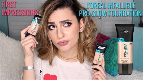 L Oreal Infallible Pro Glow Foundation First Impressions YouTube