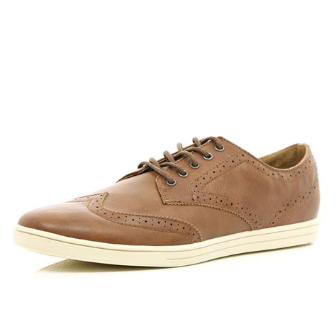 River island Brown Casual Brogues in Brown for Men | Lyst