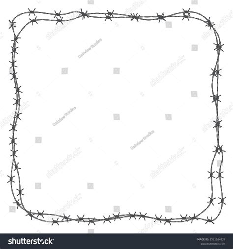 Barb Wire Frame Border Vector Stock Vector (Royalty Free) 2231264829 | Shutterstock