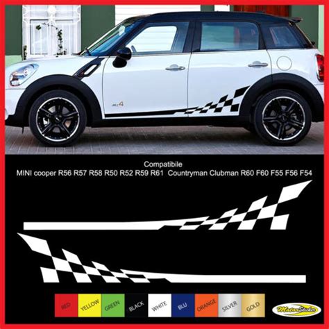 Adesivi Per Mini Cooper Fasce Laterali Strisce Adesive Fiancate Auto