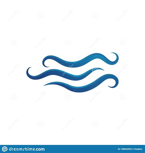 Ocean Water Waves Logo Design Vector Template Illustrationen Vektor